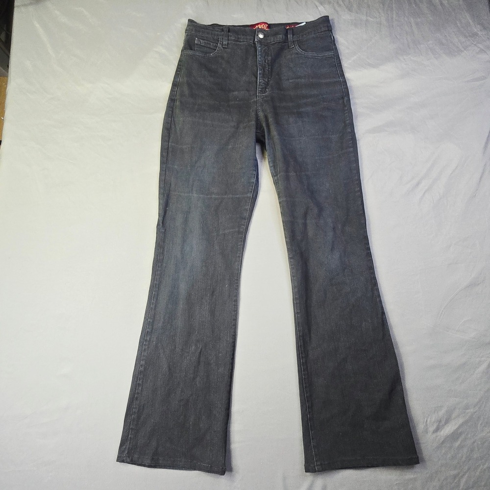 NYDJ Bootcut Jeans Womens Size 10 Black High Rise Stretch Denim Pants